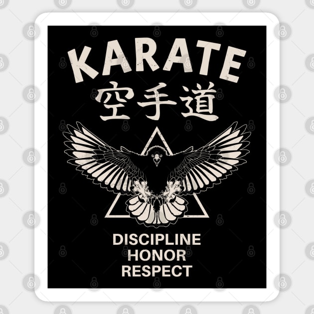 Karate Eagle Sticker by NicGrayTees